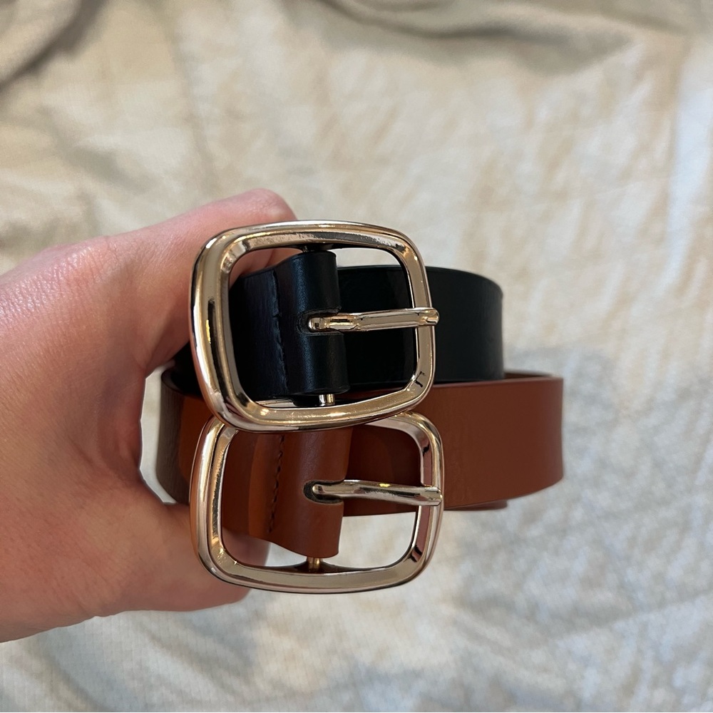 Black and Tan/light brown belts. NWOT 42in
